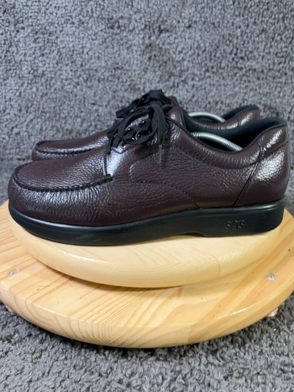 SAS Bout Time Shoes Mens Sz 14 Wide Brown Leather Lace Up Orthopedic Made in USA